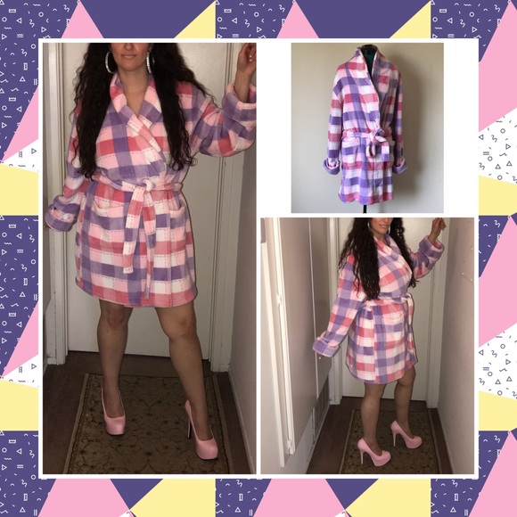 NFS Purple,pink,and white comfy warm robe - Picture 1 of 7